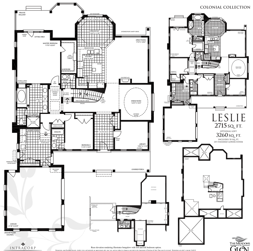 The Meadows in the Glen Leslie (Colonial) Floor Plan, Halton Hills ON