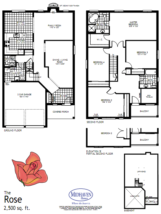 The Court at Parkwood Meadows The Rose Floor Plan, Oshawa ON Livabl