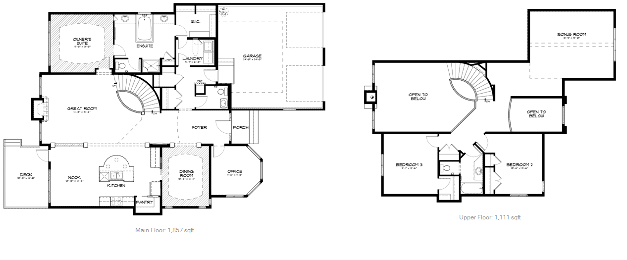 Roxburgh floor plan at Westpark in Calgary, AB