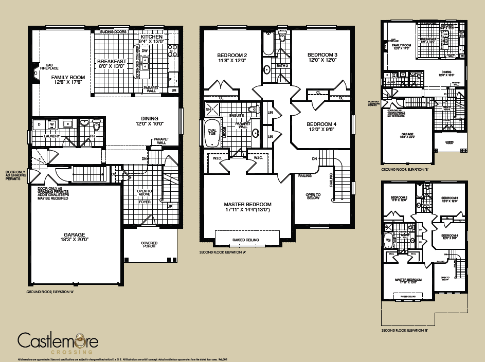 Castlemore Crossing by Great Gulf The Goldenrod Floor Plans and Pricing