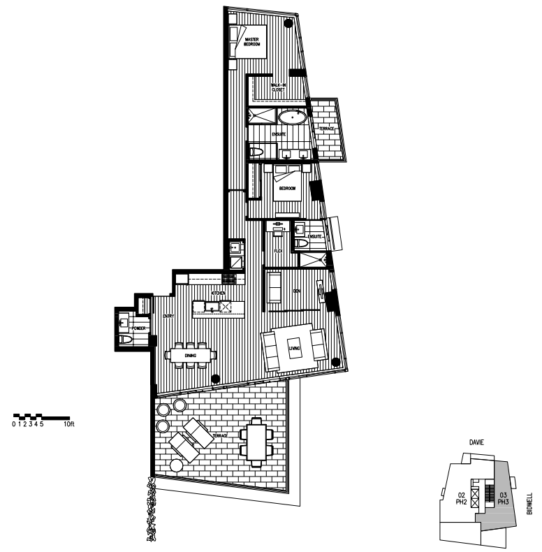 Alexandra English Bay Penthouse 2001 Floor Plan, Vancouver BC Livabl