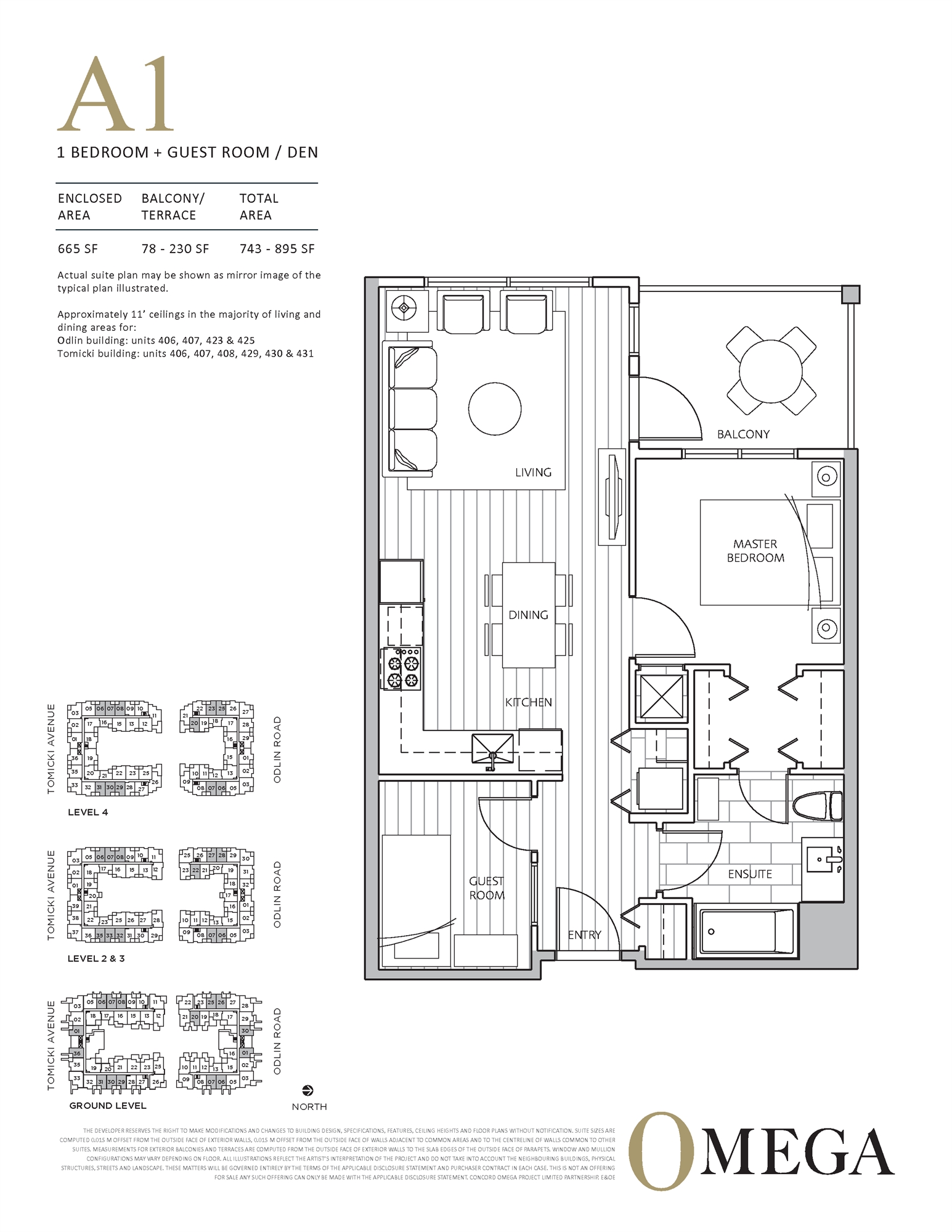 OMEGA Condos A1 Floor Plan, Richmond BC Livabl