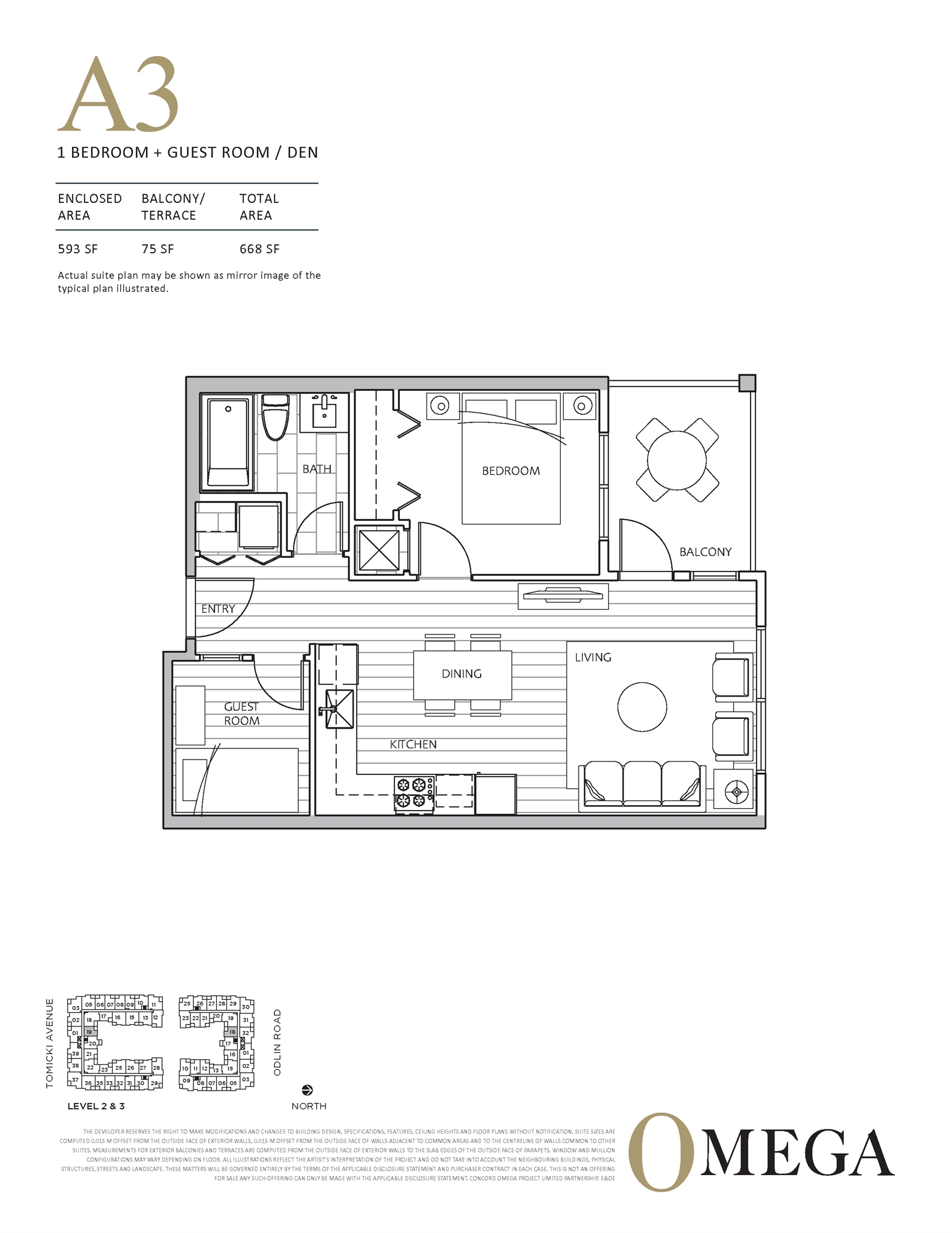 OMEGA Condos A3 Floor Plan, Richmond BC Livabl