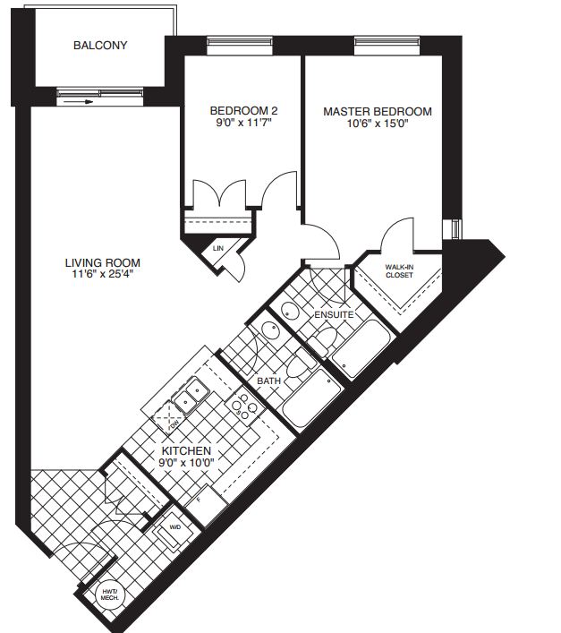 Honeydew floor plan at GreenLife Condominiums in Milton, ON
