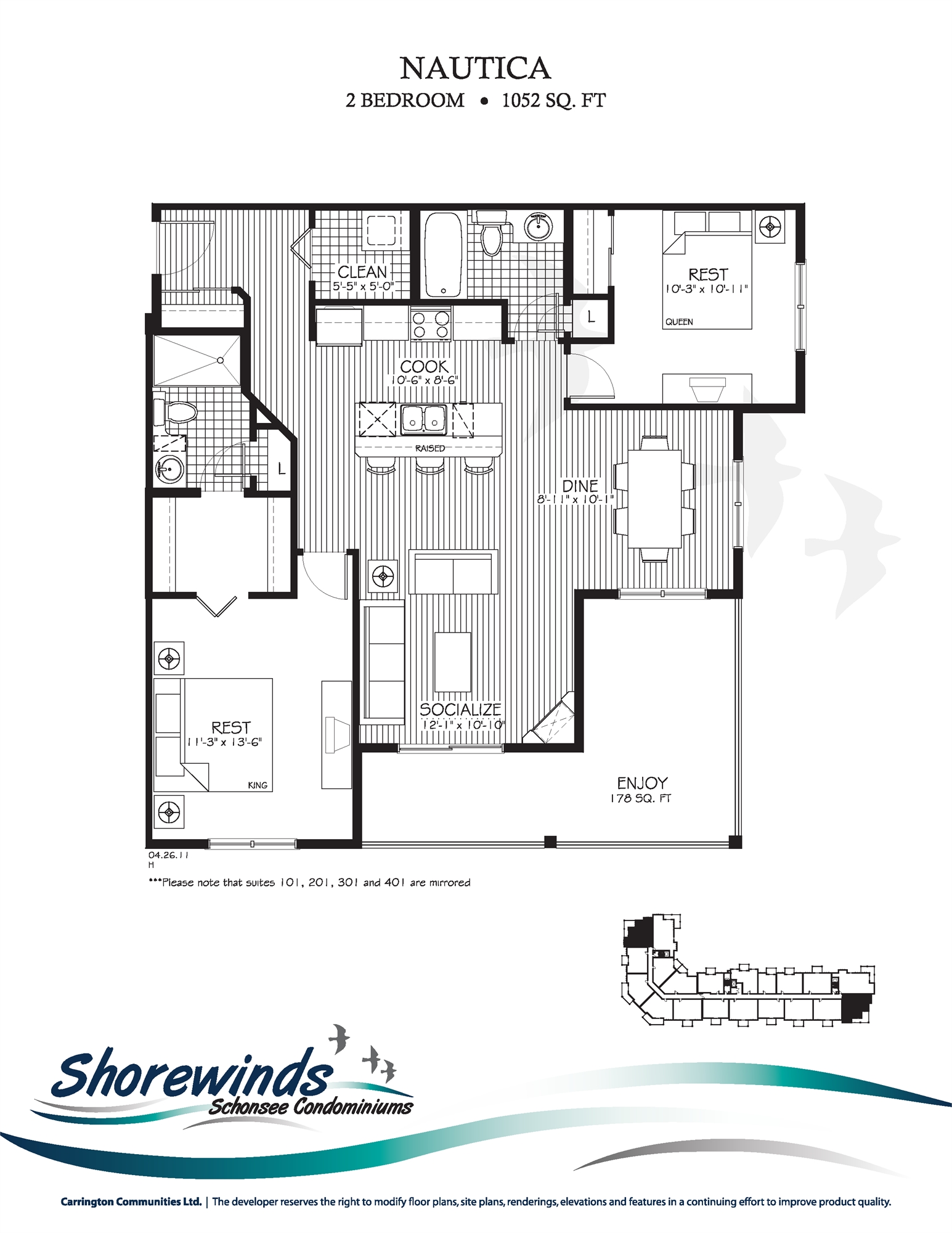 Shorewinds Nautica Floor Plan, Edmonton AB Livabl