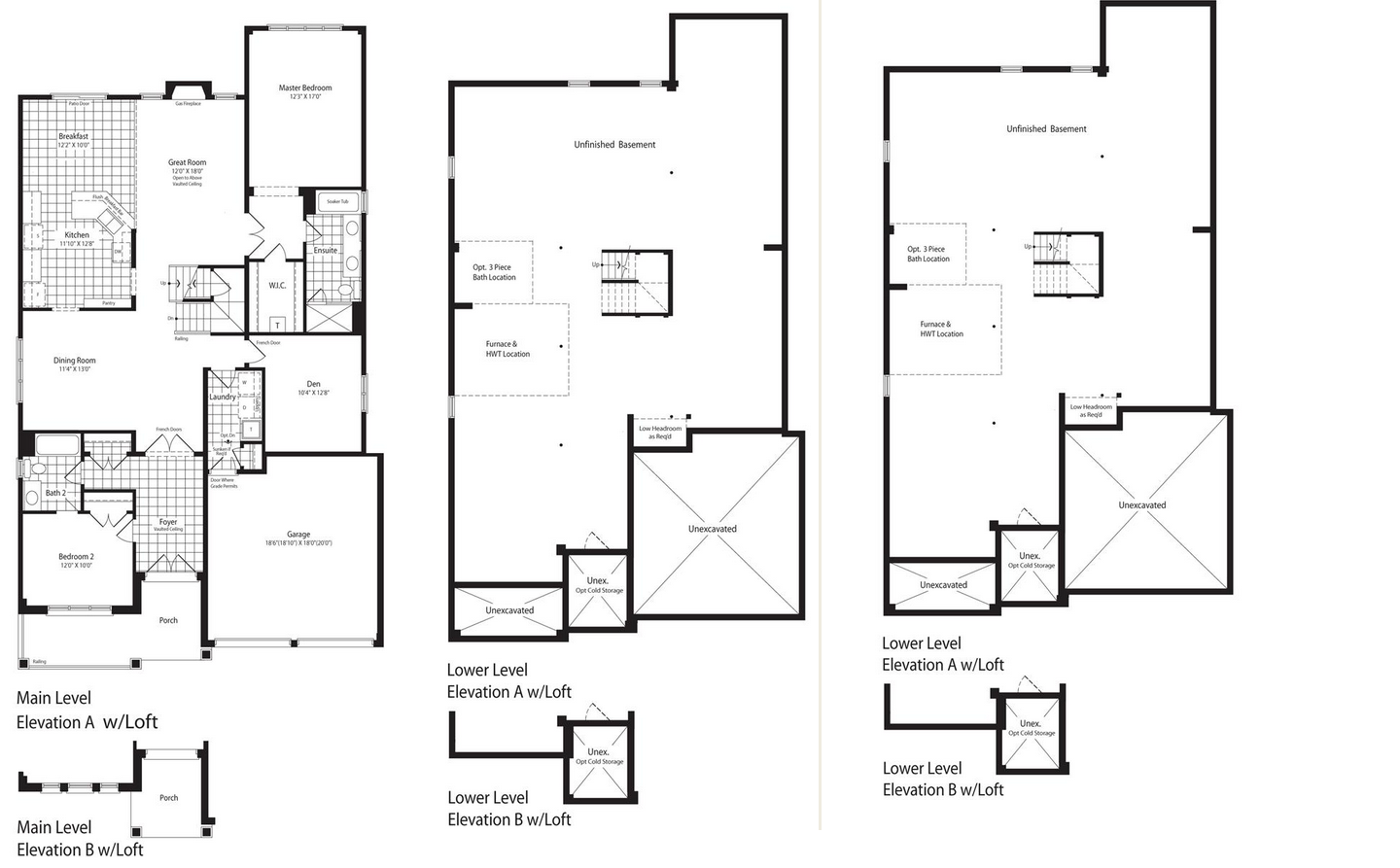 The Shire with Loft floor plan at Blackstone in Ottawa, ON