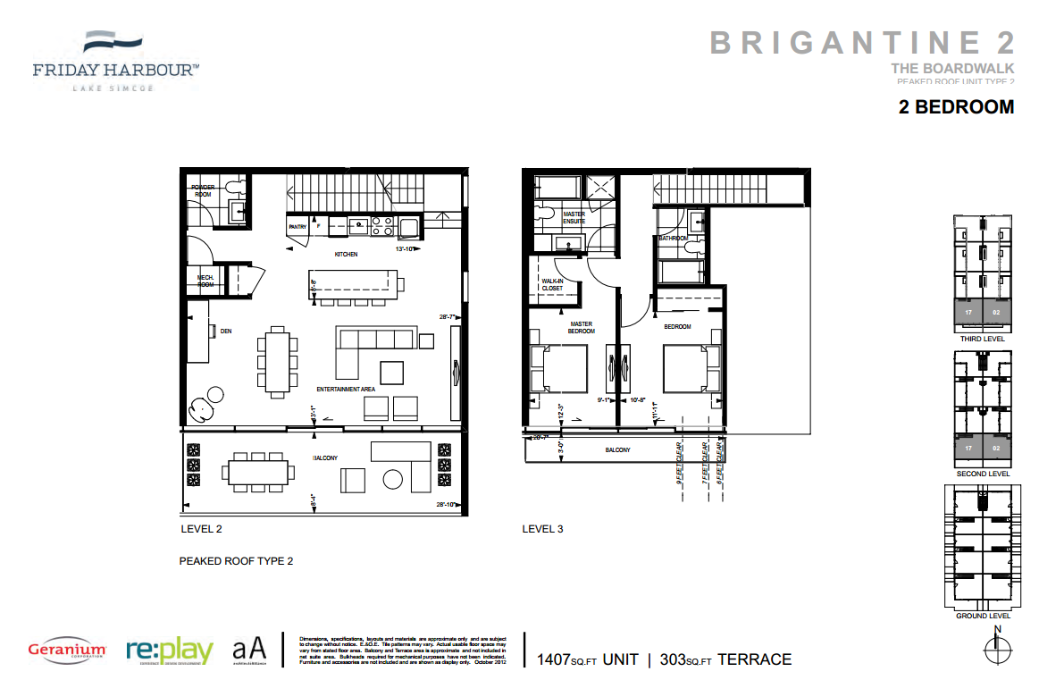 Friday Harbour Brigantine 2 Floor Plans and Pricing
