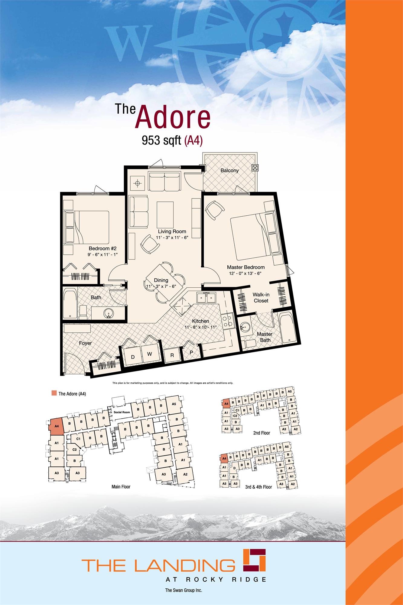 Swan Landing at Rocky Ridge Condo Apartments Adore Floor Plans and