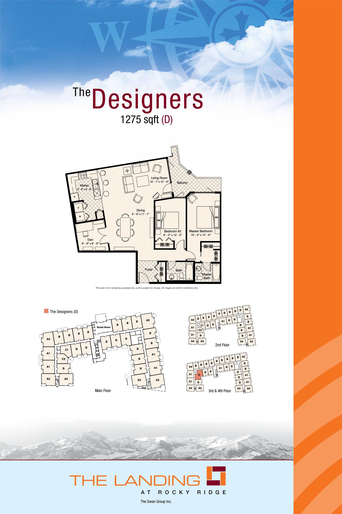 Swan Landing at Rocky Ridge Condo Apartments Designers Floor Plan