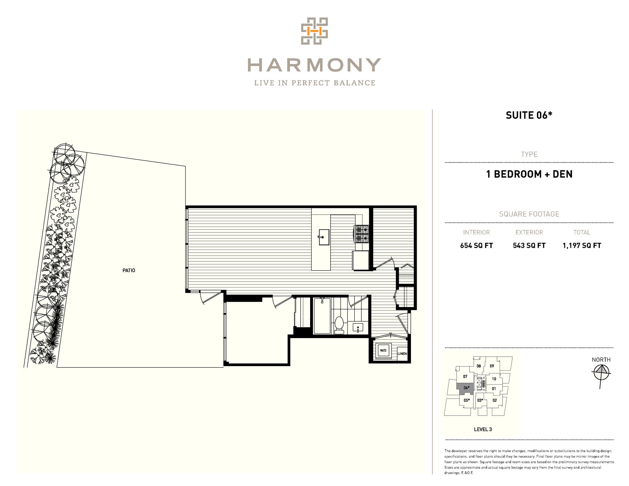 Harmony Condos - Suite 06 (Alt) Floor Plan, Richmond BC | Livabl