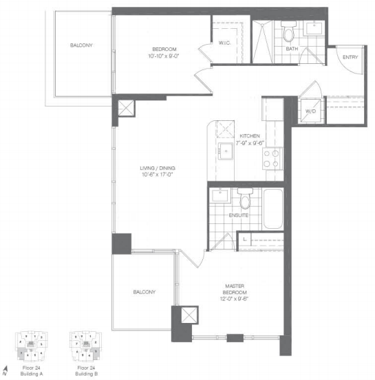 Park Towers Condominiums at IQ Mount Royal Park Floor Plan, Toronto