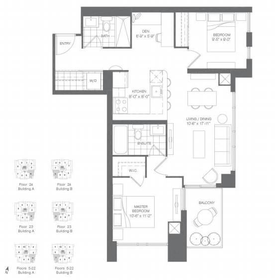 Park Towers Condominiums at IQ Millenium Park Floor Plans and Pricing