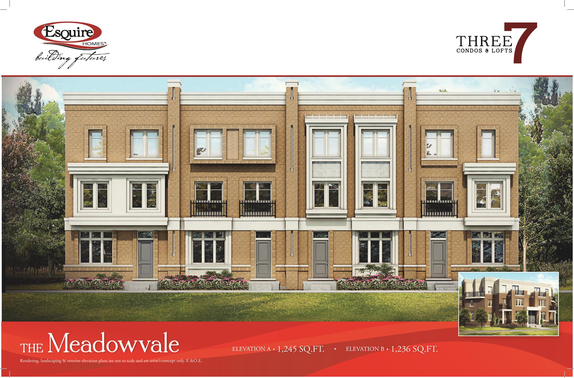 Meadowvale floor plan at Three7 Condos and Lofts in Toronto, ON