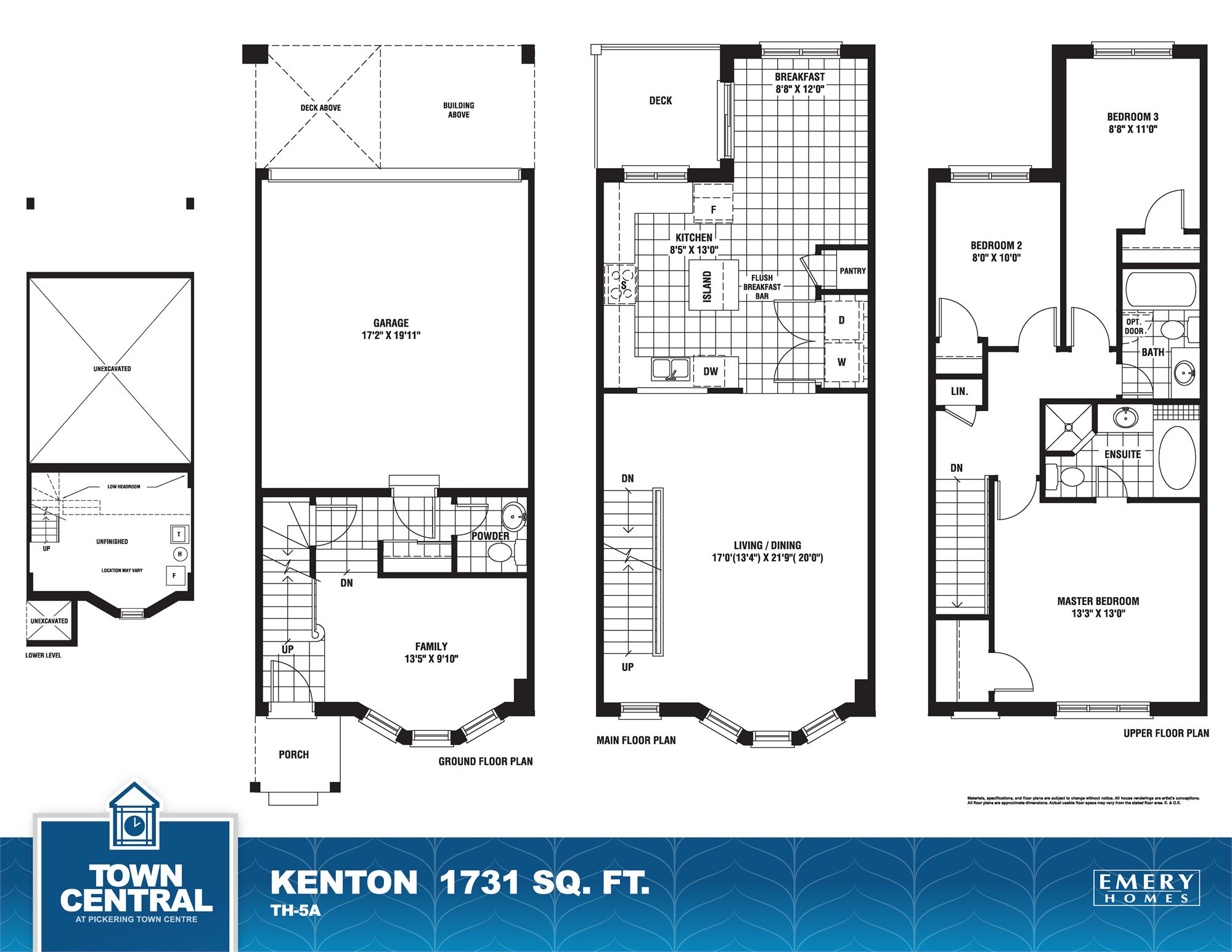 Town Central at Pickering Town Centre Kenton Floor Plans and Pricing
