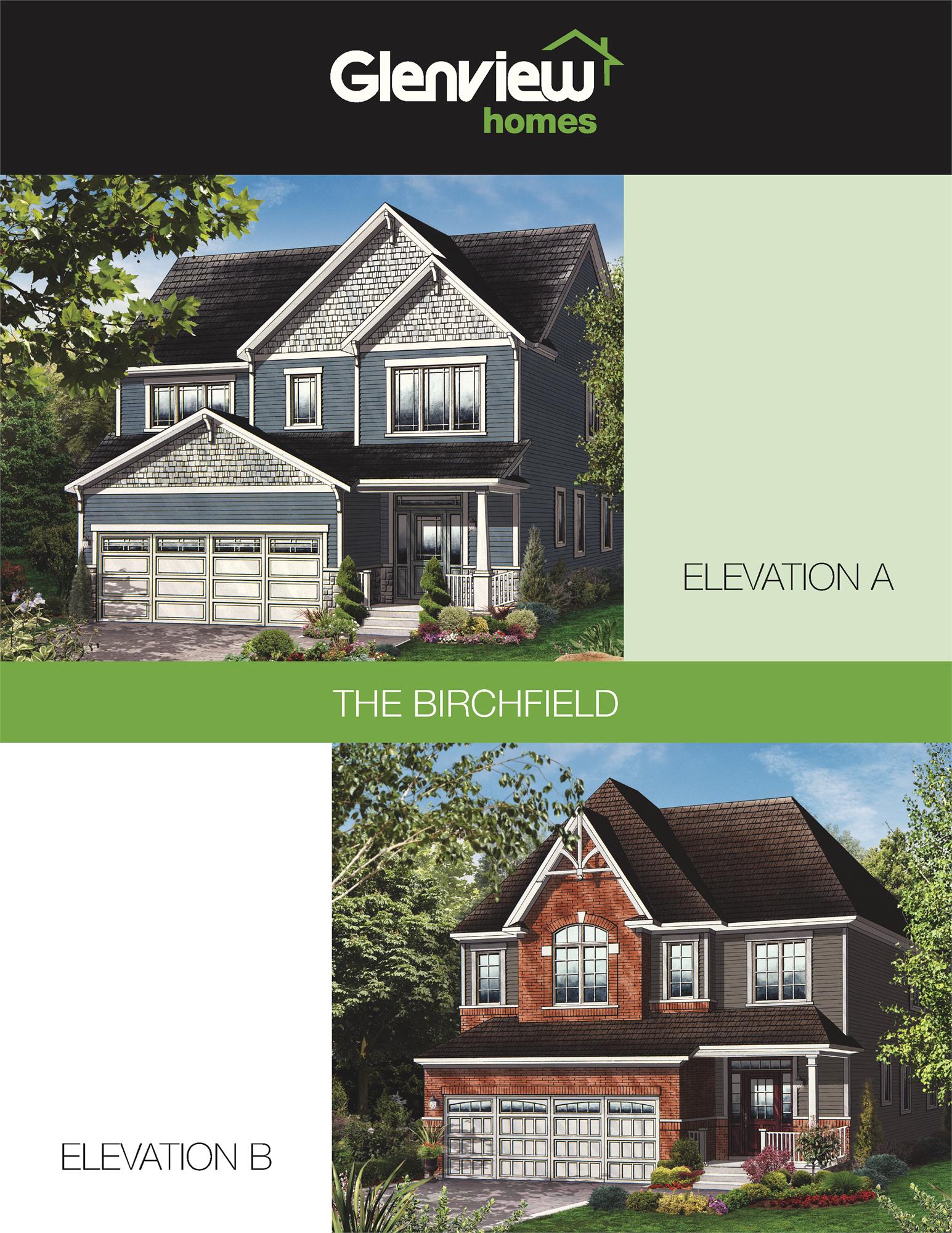 The Birchfield floor plan at Monahan Landing in Ottawa, ON
