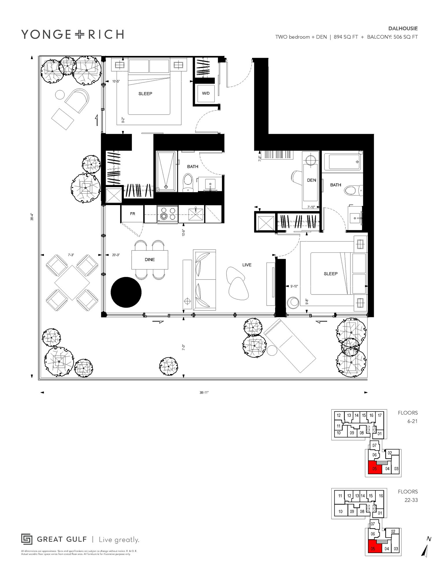 Yonge + Rich Dalhousie Floor Plan, Toronto ON Livabl