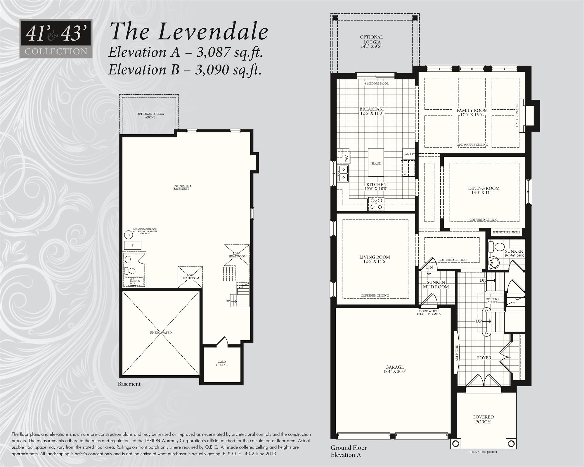 The Mills Collection The Levendale Floor Plan, Richmond Hill ON Livabl
