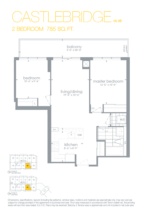 Downtown Erin Mills Condominiums Castlebridge Floor Plan, Mississauga