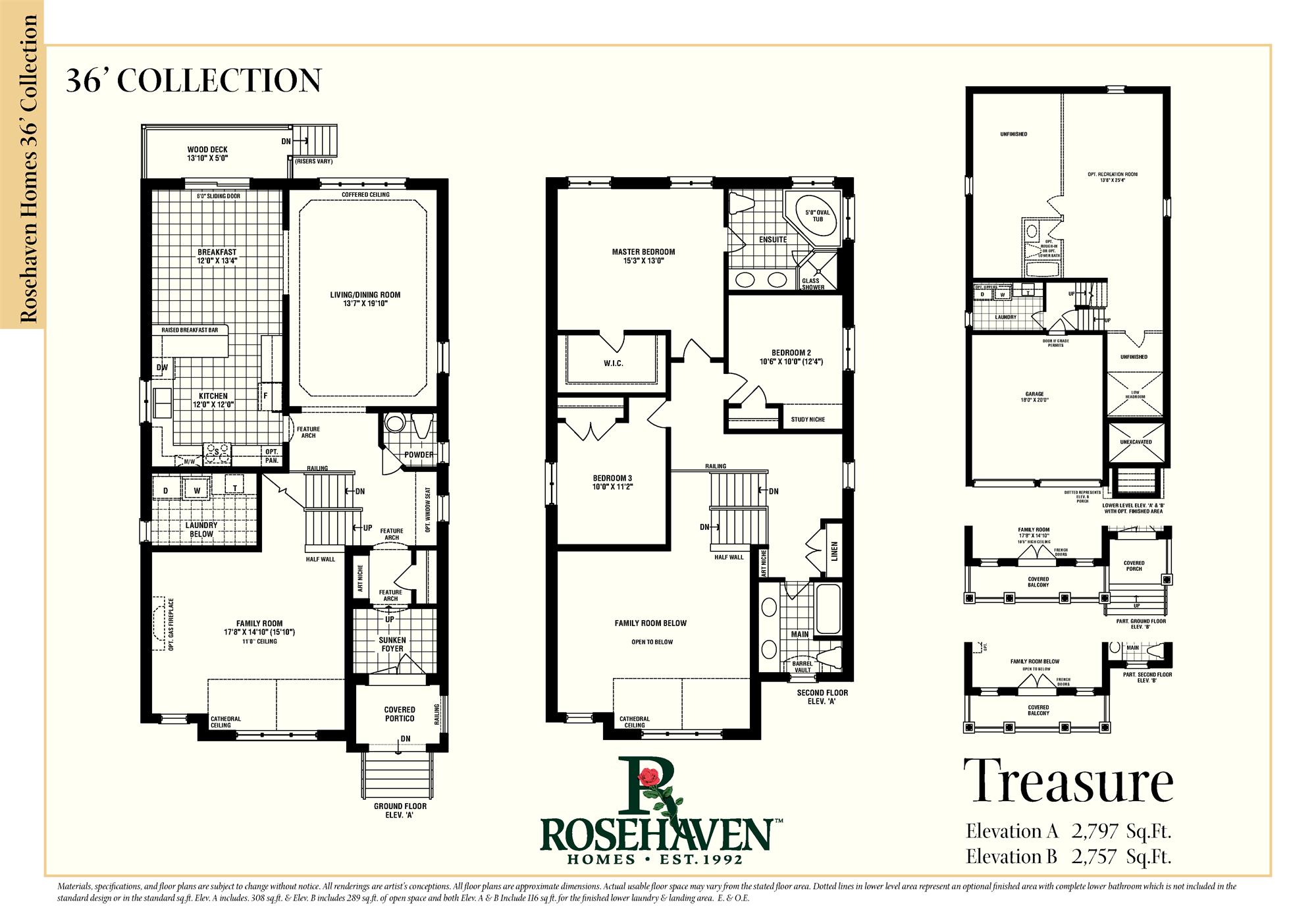 Tiffany Hill by Rosehaven Homes The Treasure Floor Plan, Hamilton ON