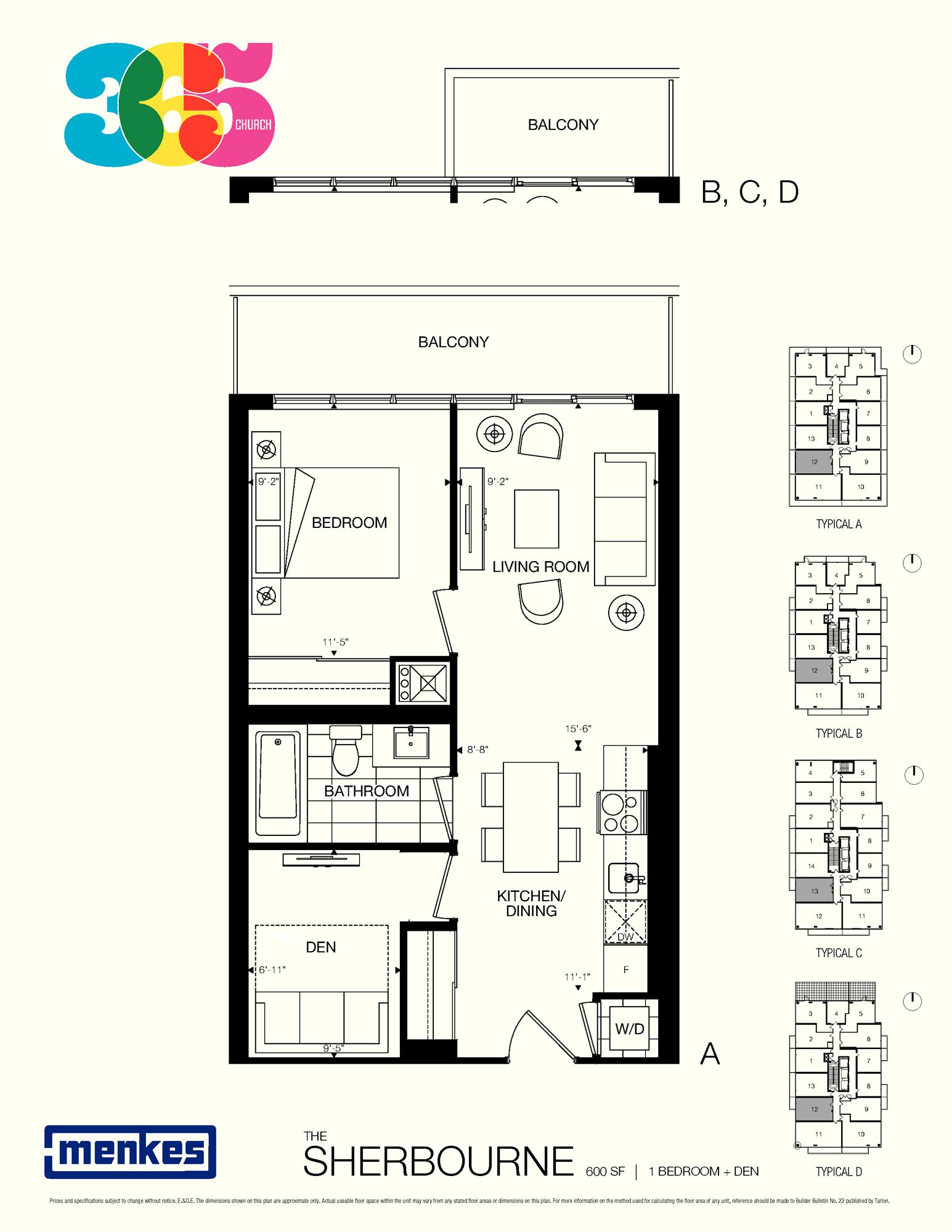 365 Church Condos The Sherbourne Floor Plans and Pricing