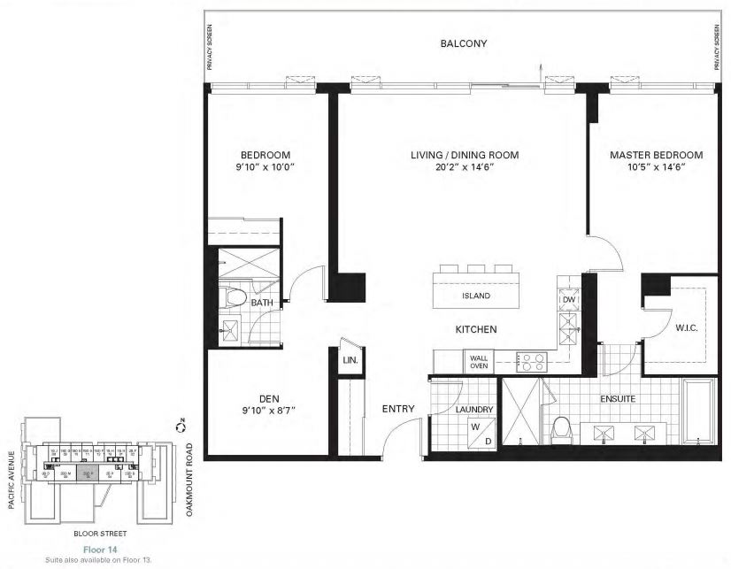 HighPark Condominiums The High Park Floor Plan, Toronto ON Livabl