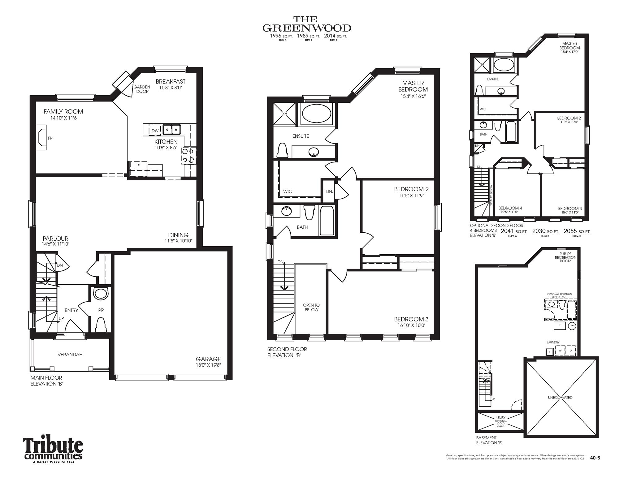 Park Ridge The Greenwood Floor Plans and Pricing
