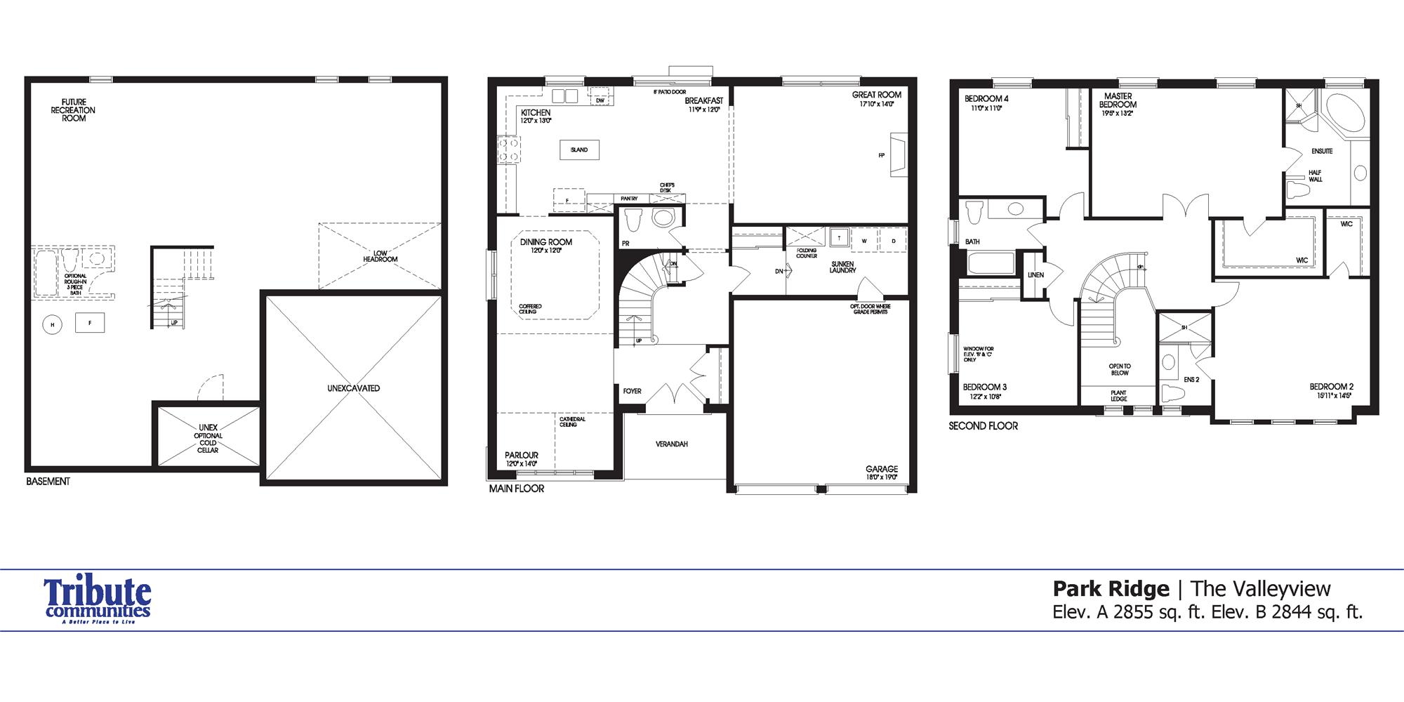 Park Ridge The Valleyview Floor Plan, Oshawa ON Livabl