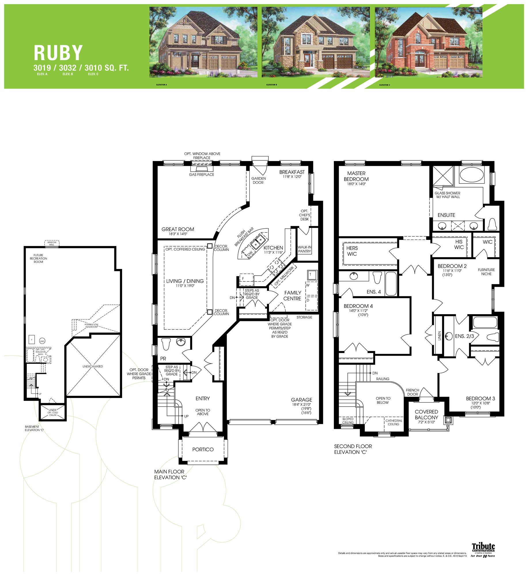U.C. Ruby Floor Plans and Pricing