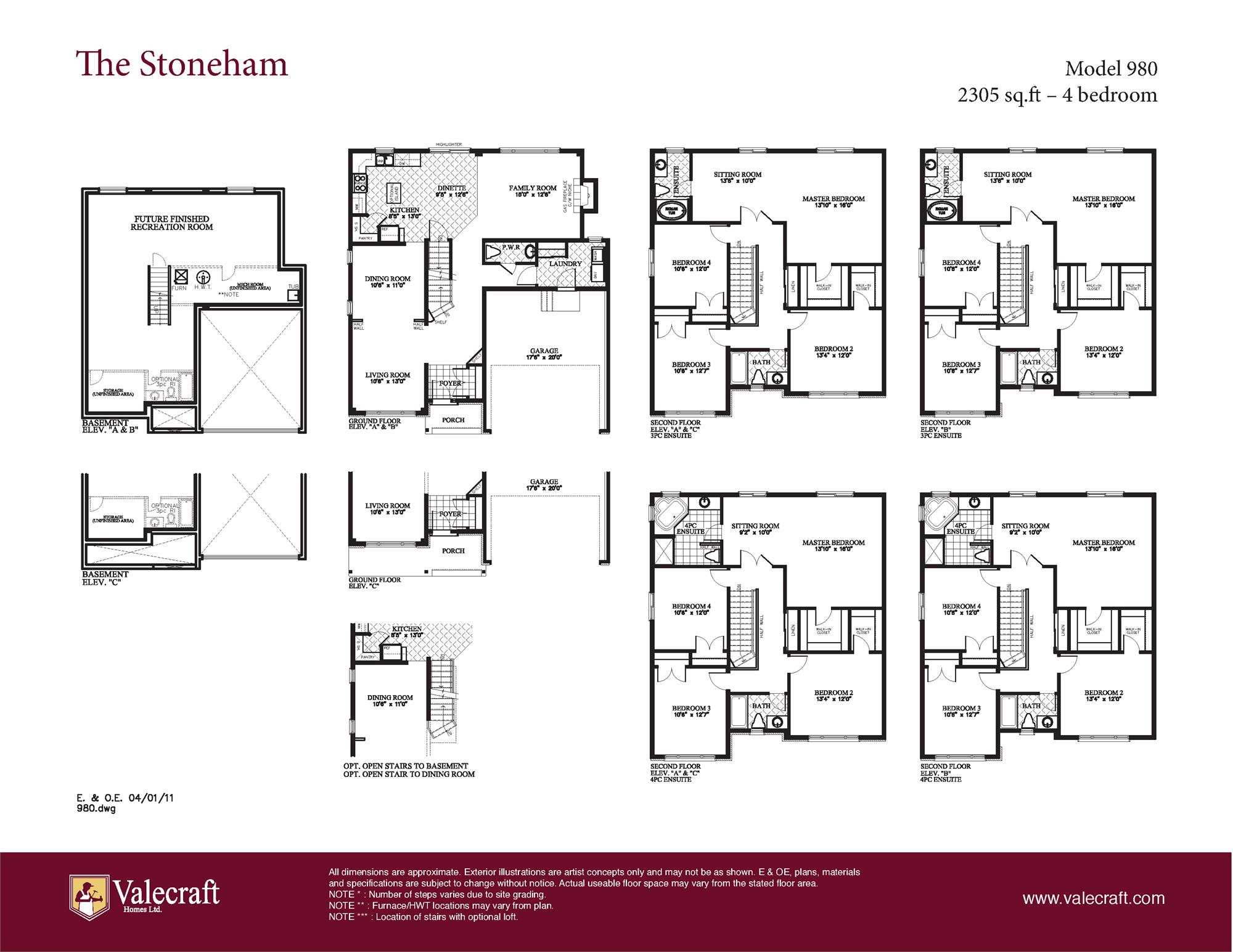 Bradley Estates Stoneham Floor Plan, Ottawa ON Livabl