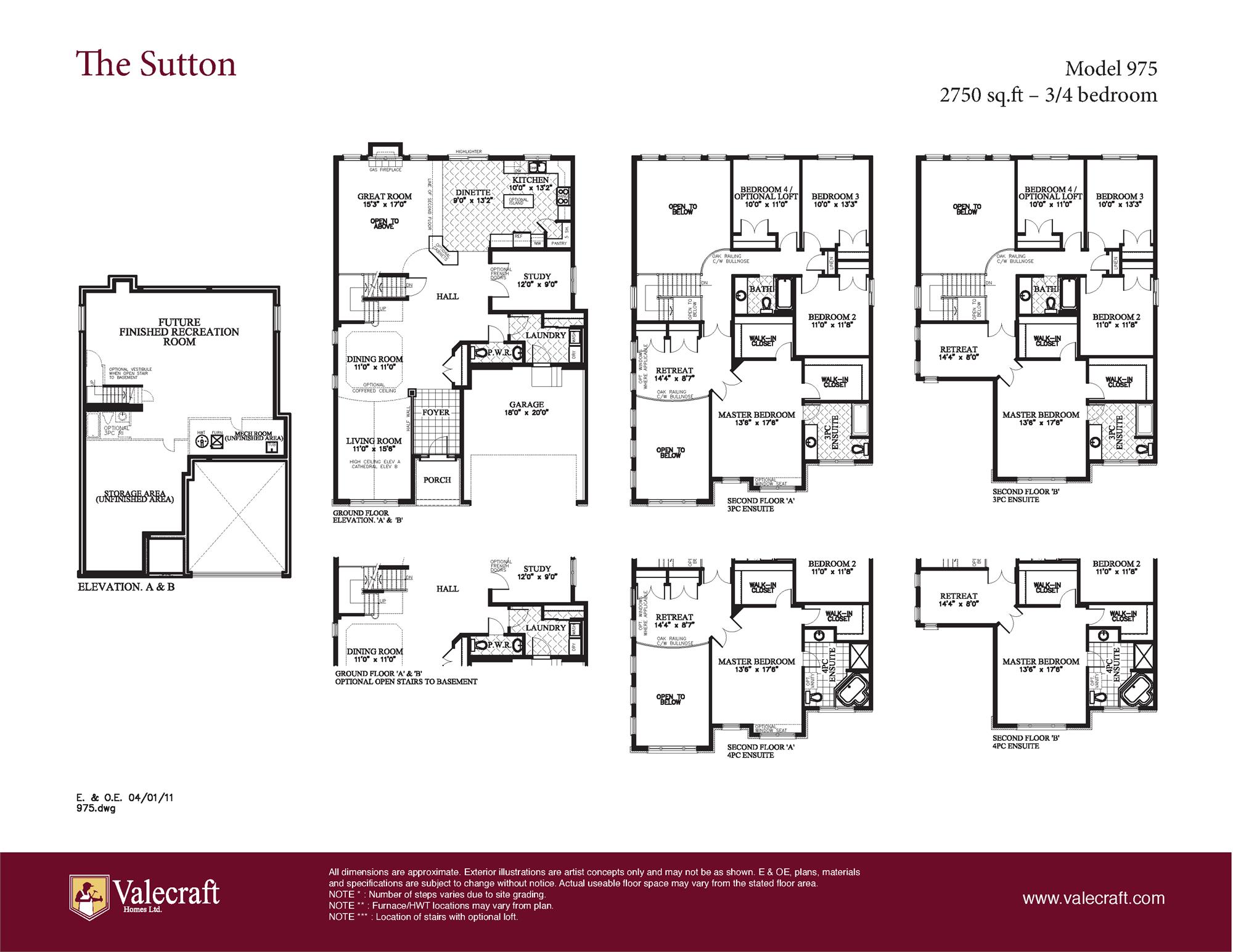 Bradley Estates Sutton II Floor Plan, Ottawa ON Livabl