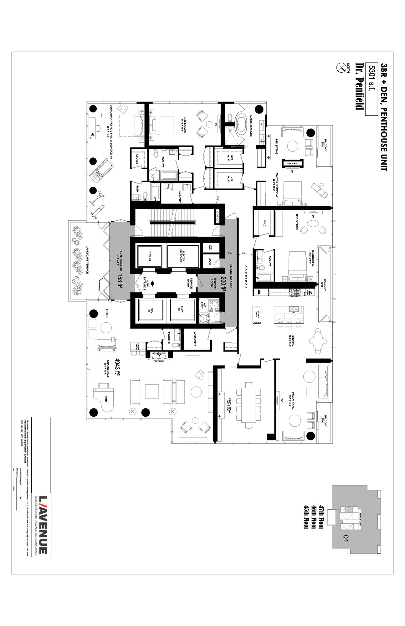 L'Avenue Condos Dr. Penfield Floor Plan, Montréal QC Livabl