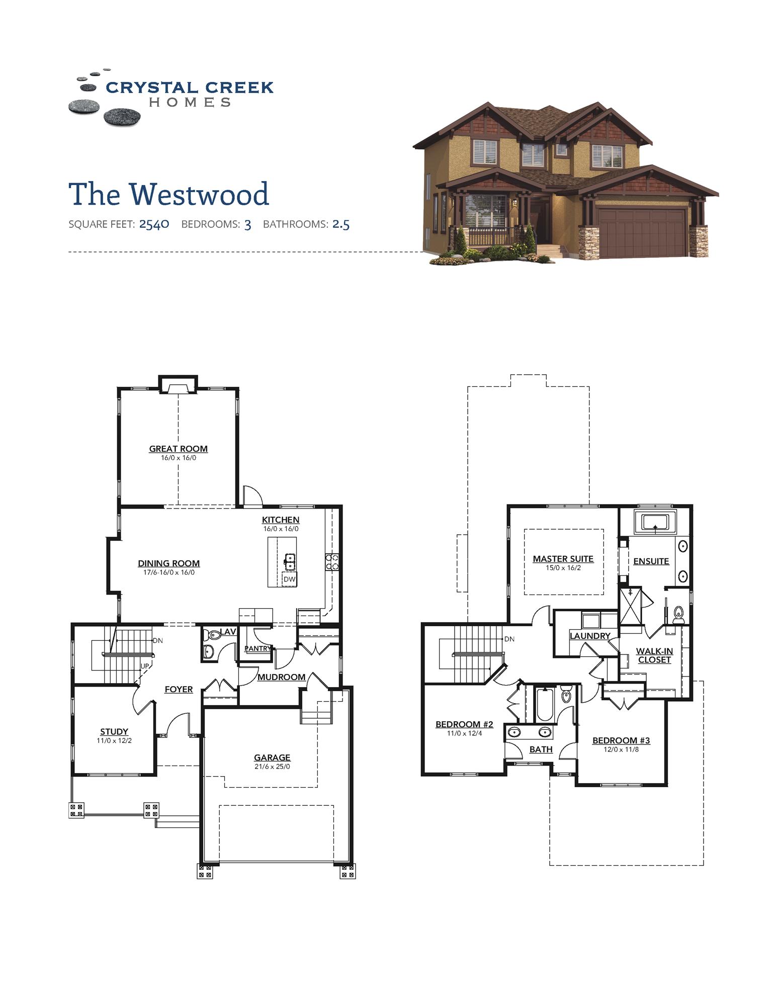 Timberline Estates by Crystal Creek Homes Westwood Floor Plan