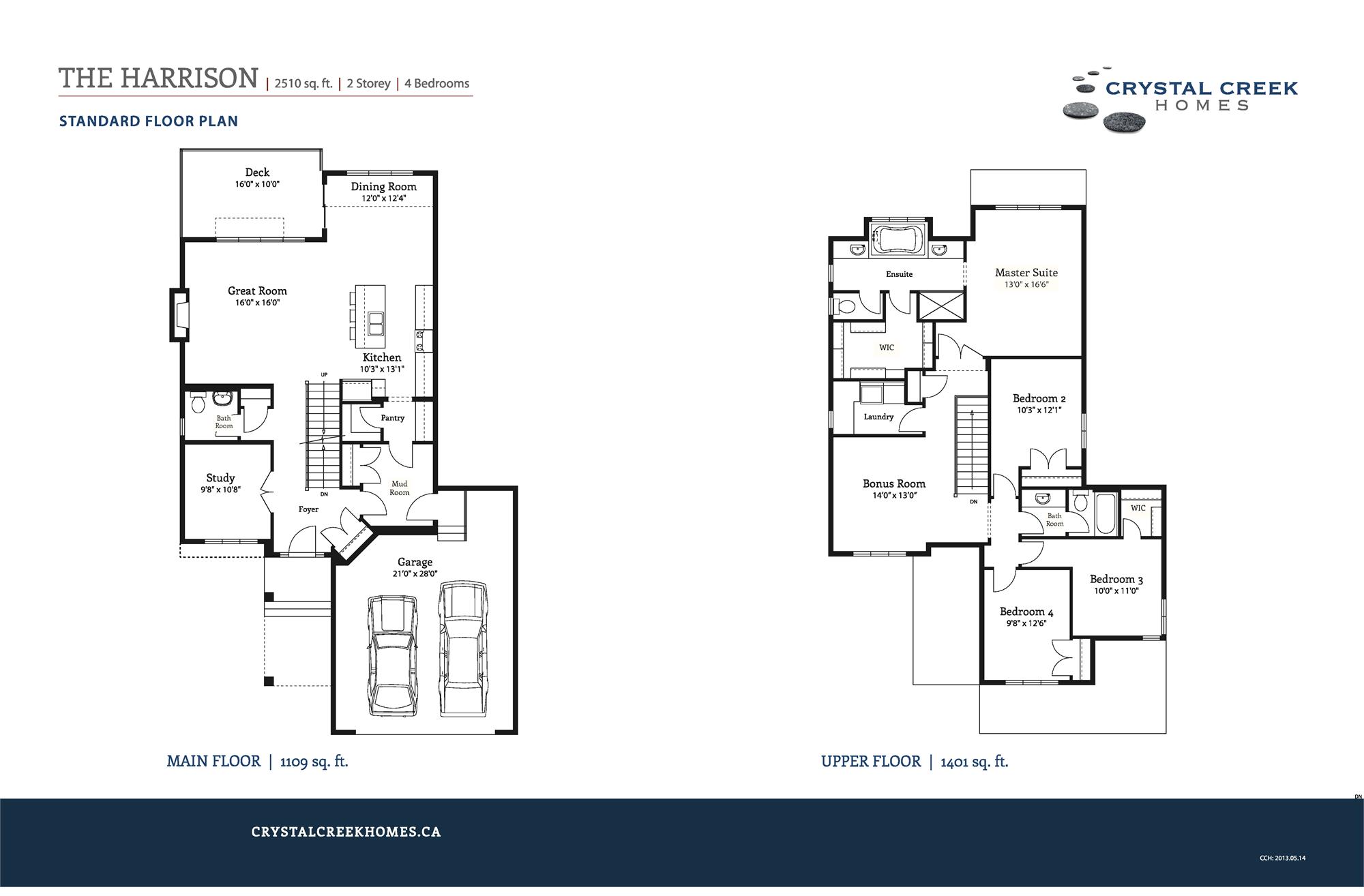 Timberline Estates by Crystal Creek Homes Harrison Floor Plans and