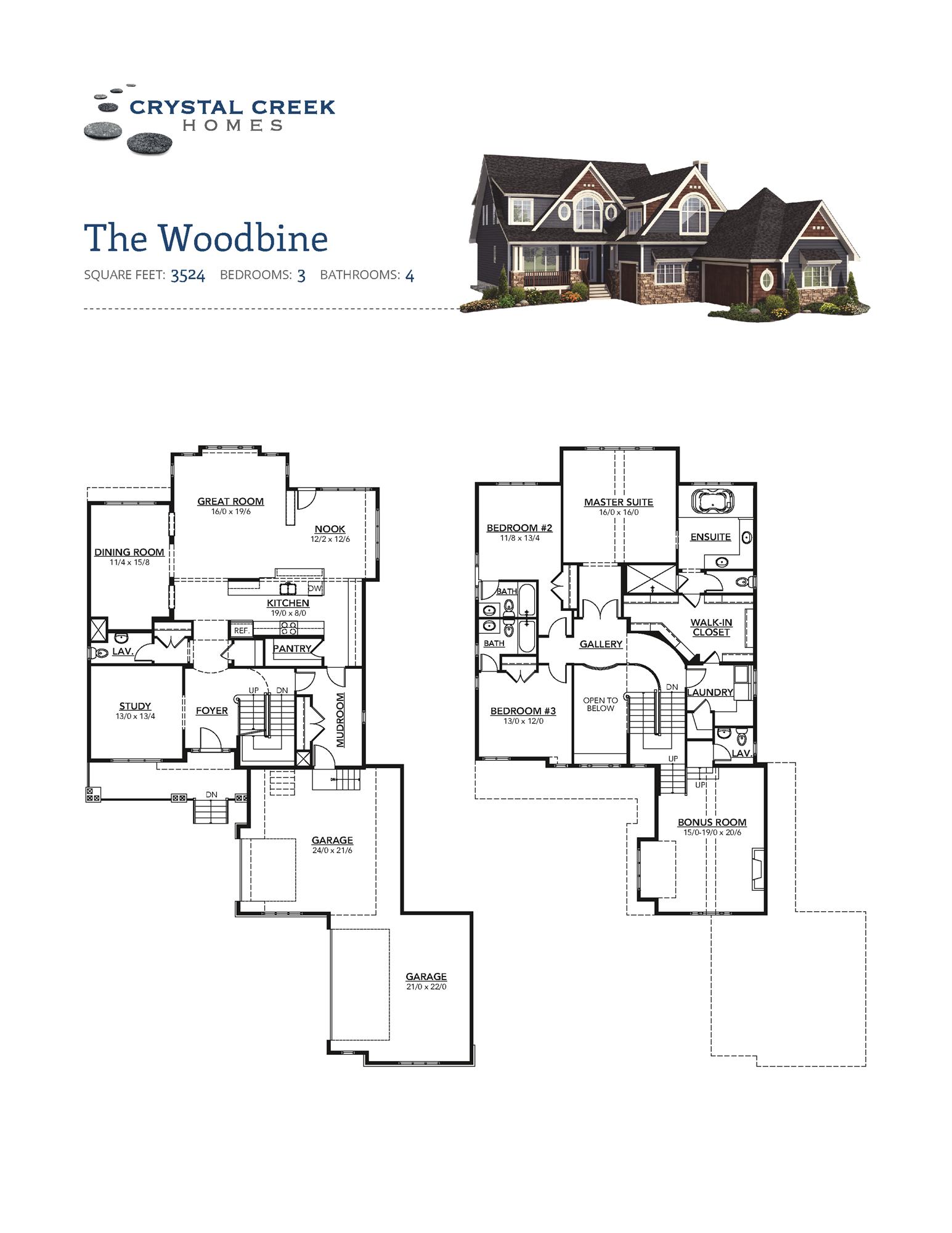 West Grove Estates by Crystal Creek Homes Inc. Woodbine Floor Plan