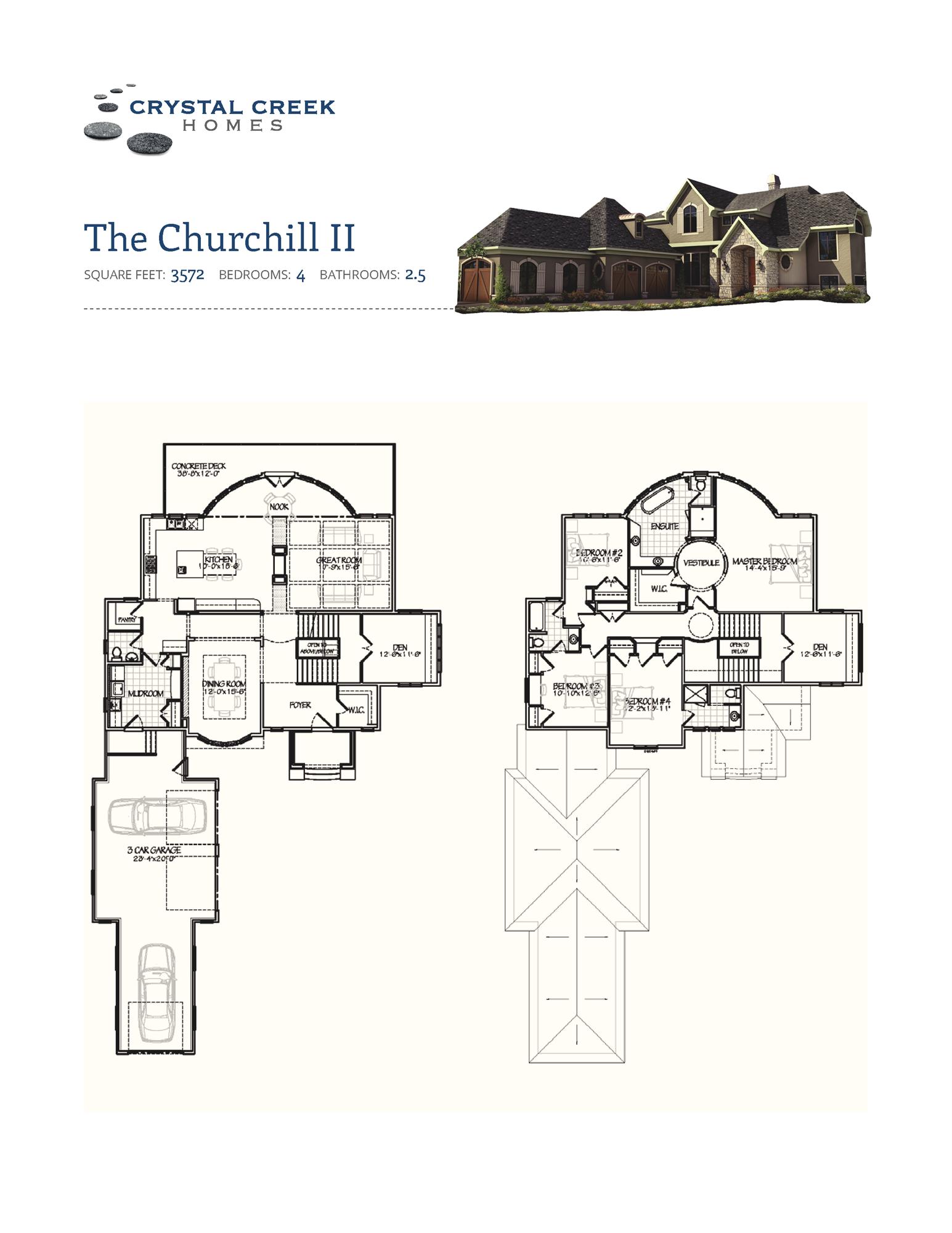 West Grove Estates by Crystal Creek Homes Inc. | Churchill II | Floor ...
