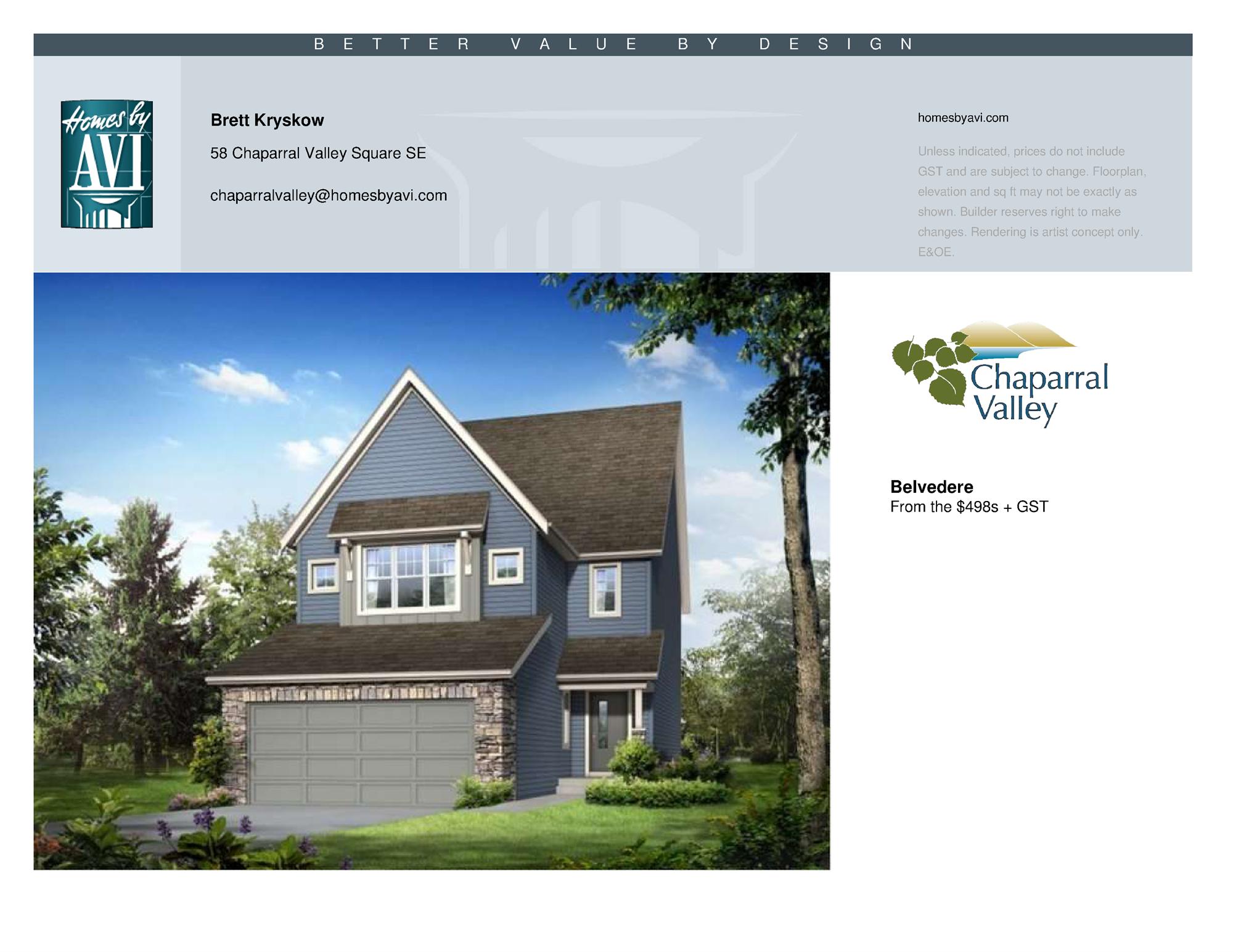 Chaparral Valley by Homes by Avi Belvedere Floor Plans and Pricing