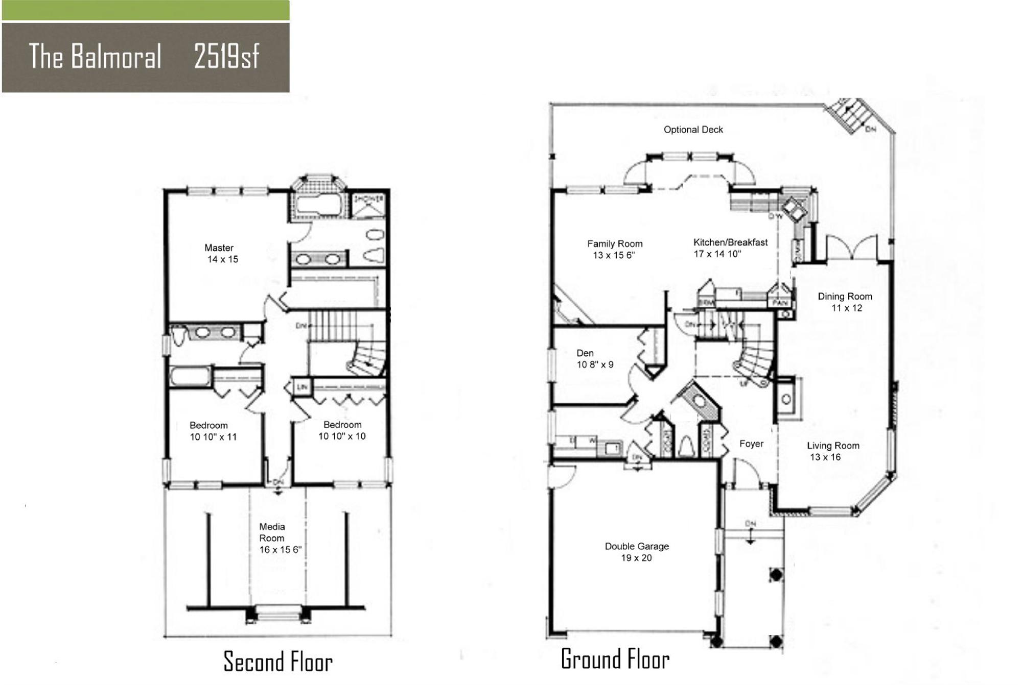 Balmoral floor plan at Richmond Oaks in Ottawa, ON