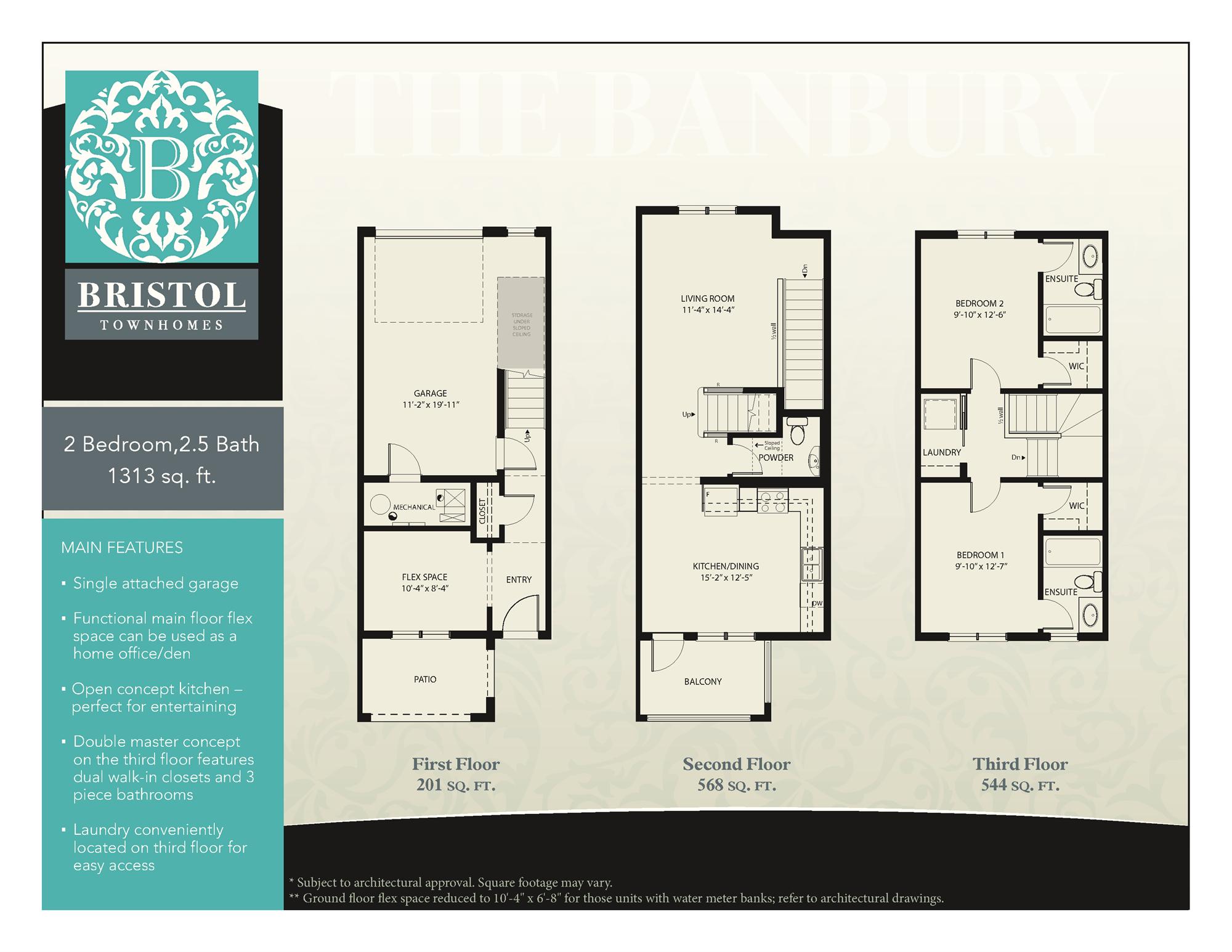 Bristol Townhomes 462 Quarry Way Floor Plans and Pricing