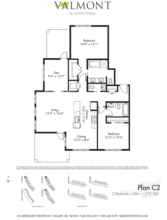Valmont at Aspen Stone Building C&D C2 Floor Plans and Pricing