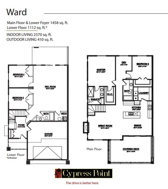 Cypress Point Ward Floor Plan, Kelowna BC Livabl
