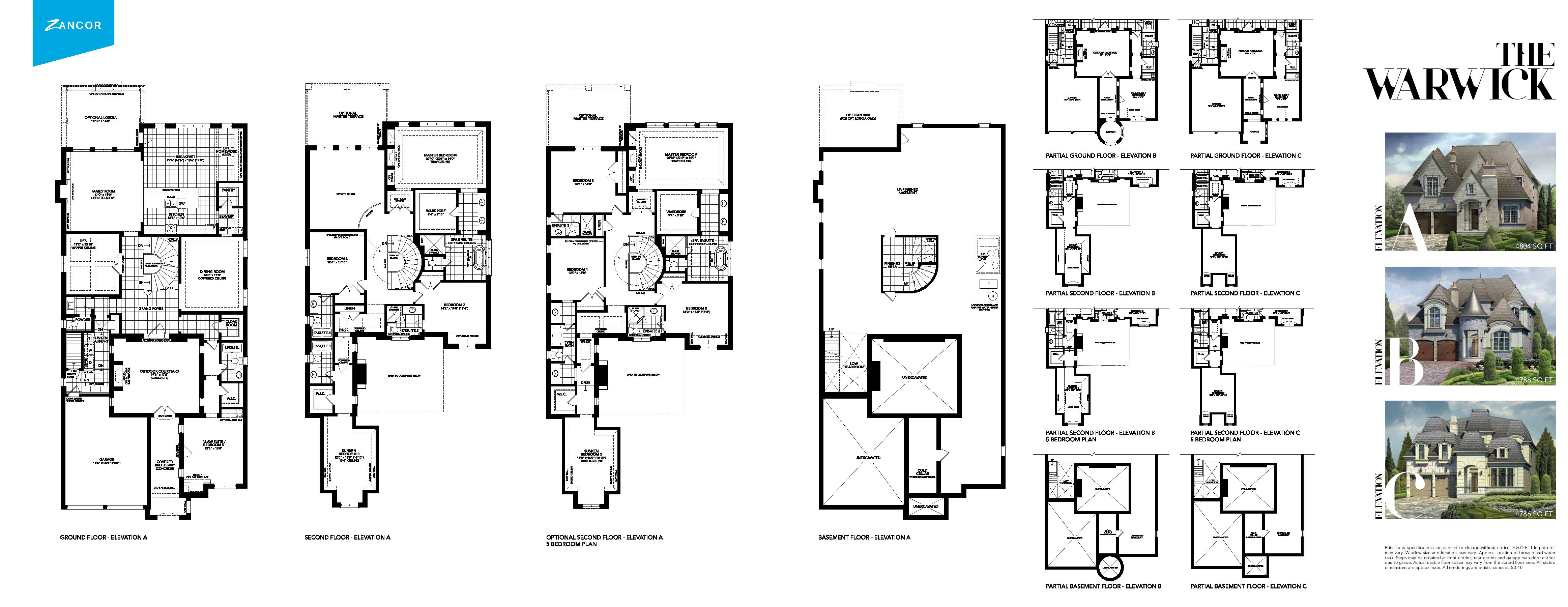 The Castles of King City The Warwick Floor Plans and Pricing
