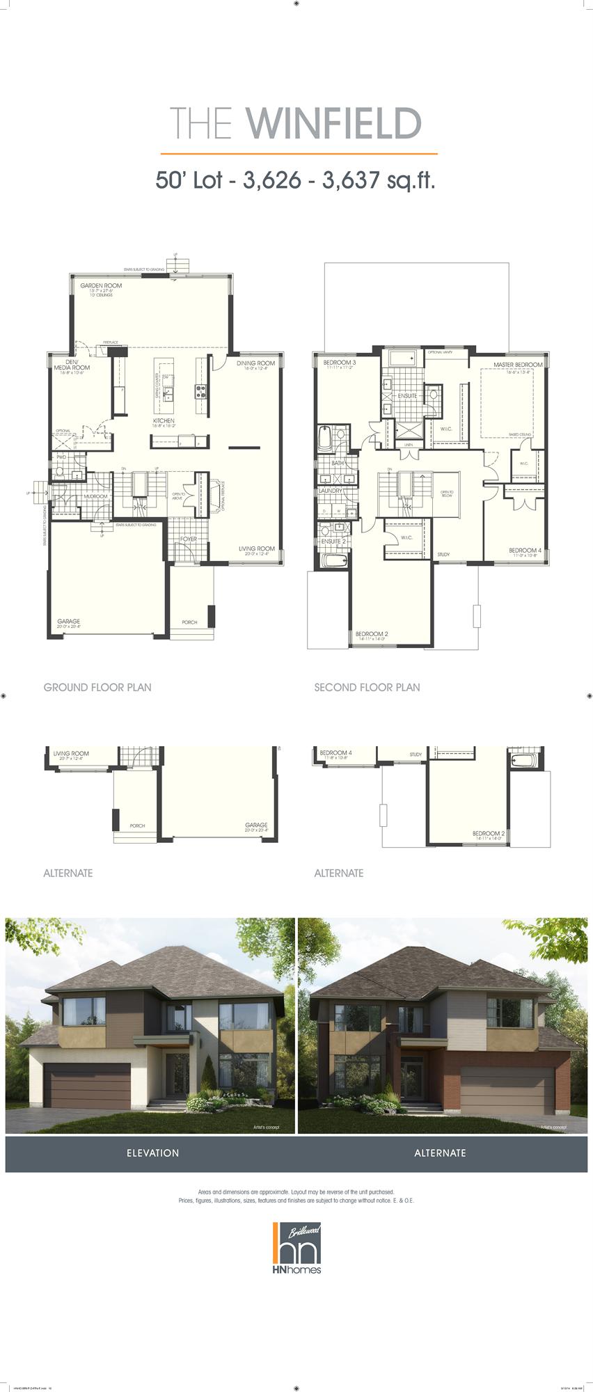 Bridlewood The Winfield Floor Plan, Ottawa ON Livabl