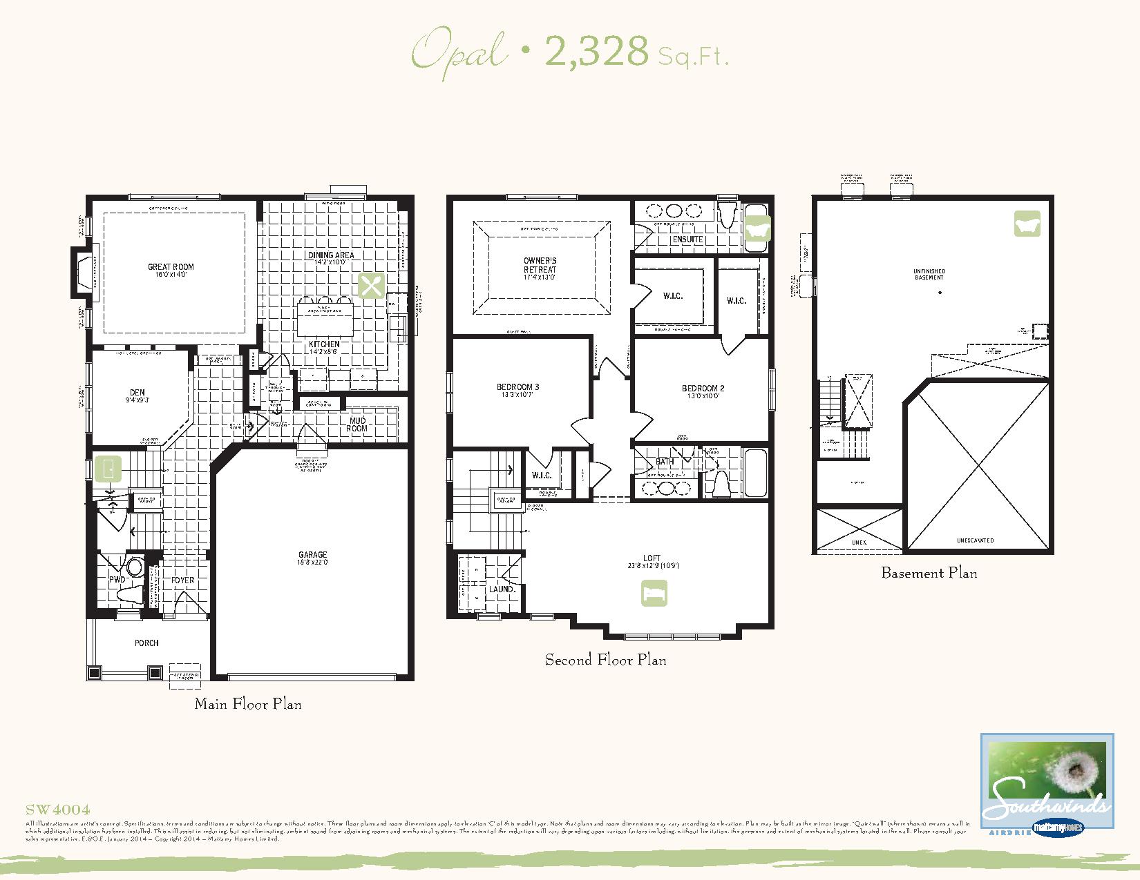 Southwinds by Mattamy Homes Opal Floor Plan, Airdrie AB Livabl