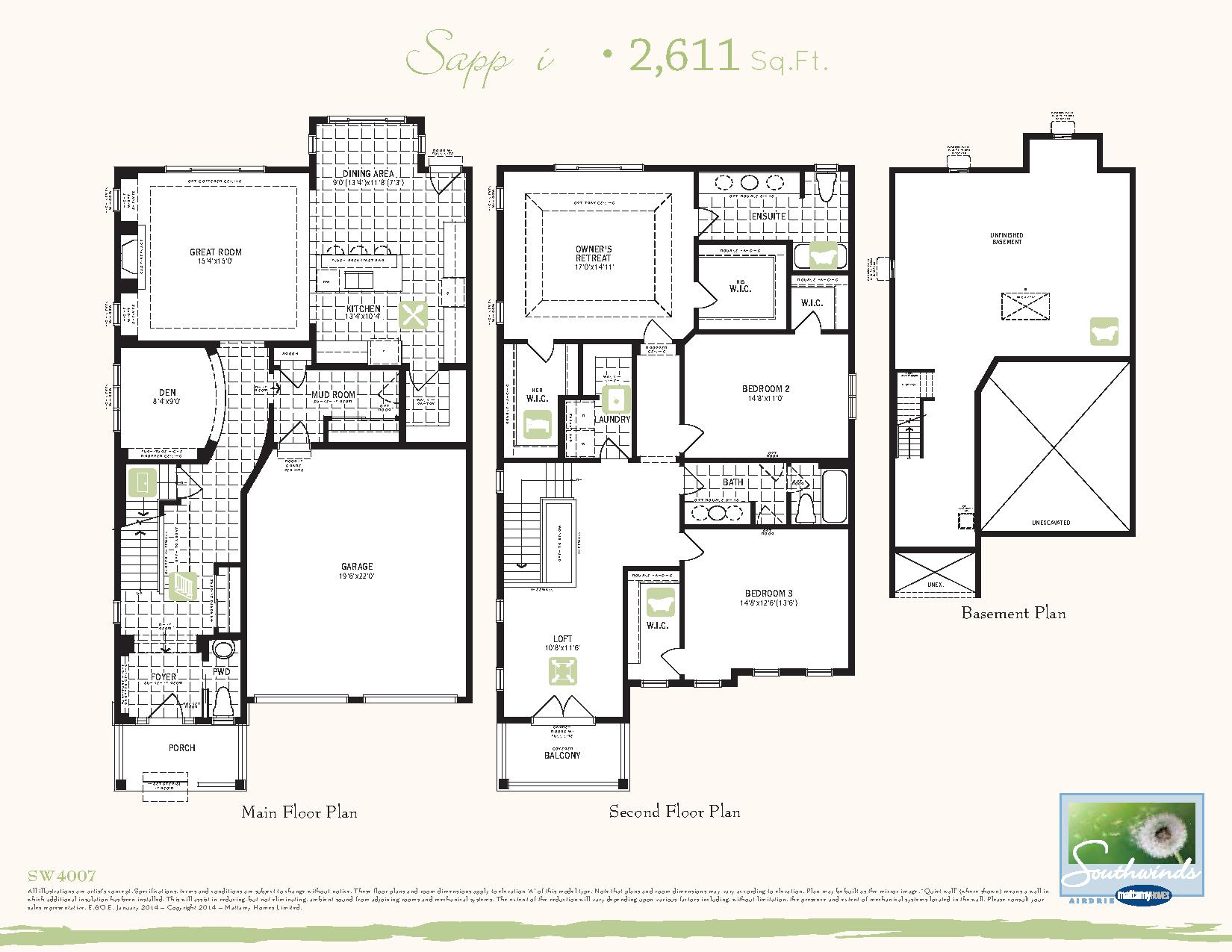 Southwinds by Mattamy Homes Sapphire Floor Plan, Airdrie AB Livabl