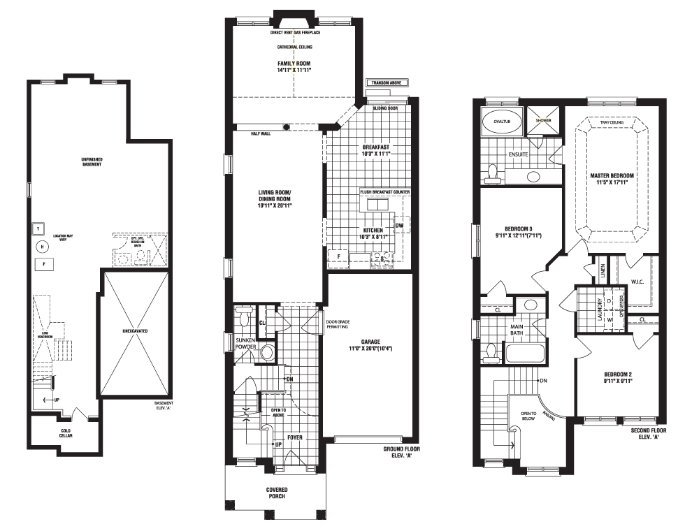 The Enclaves of Upper Canada Elgin Floor Plan, Halton Hills ON Livabl