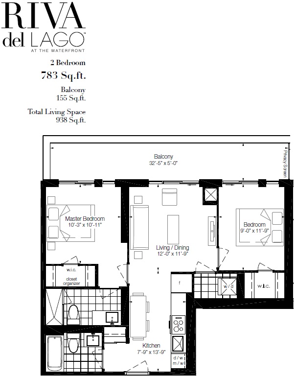 Riva del Lago Riva 783 Floor Plan, Toronto ON Livabl