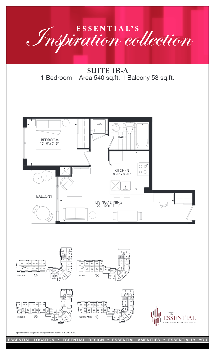 The Essential Condos The Inspiration Floor Plans and Pricing