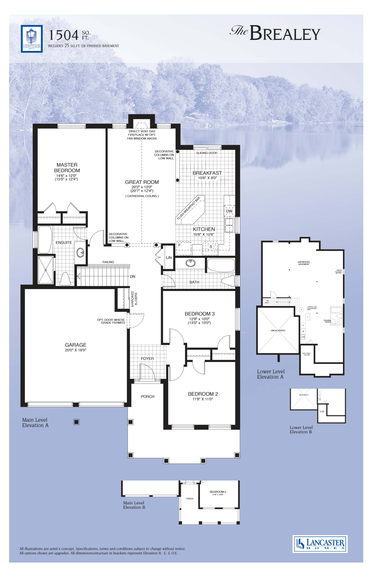 Heritage Park by Lancaster Homes The Brealey Floor Plan, Peterborough