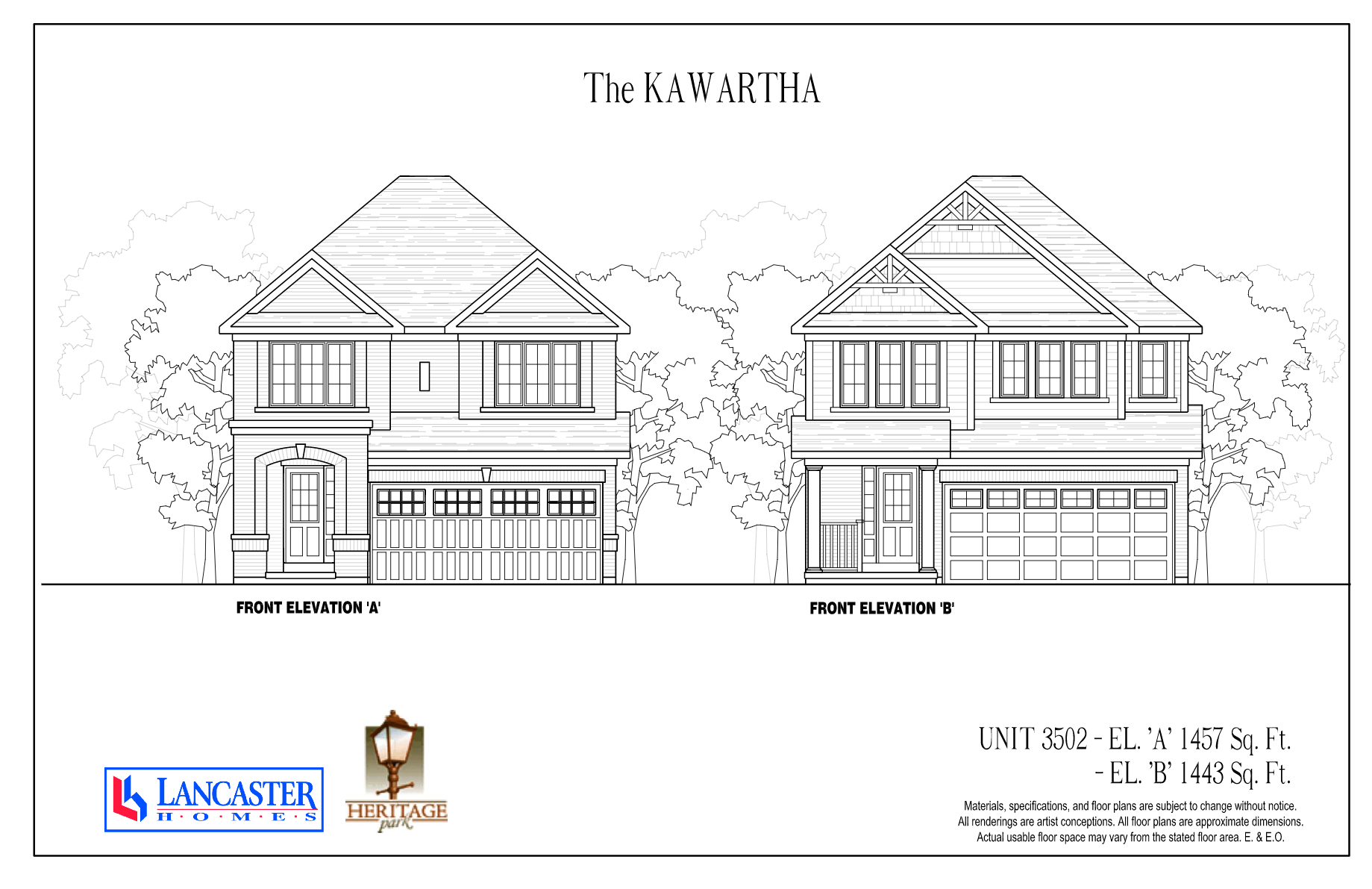 Heritage Park by Lancaster Homes The Kawartha Floor Plans and Pricing