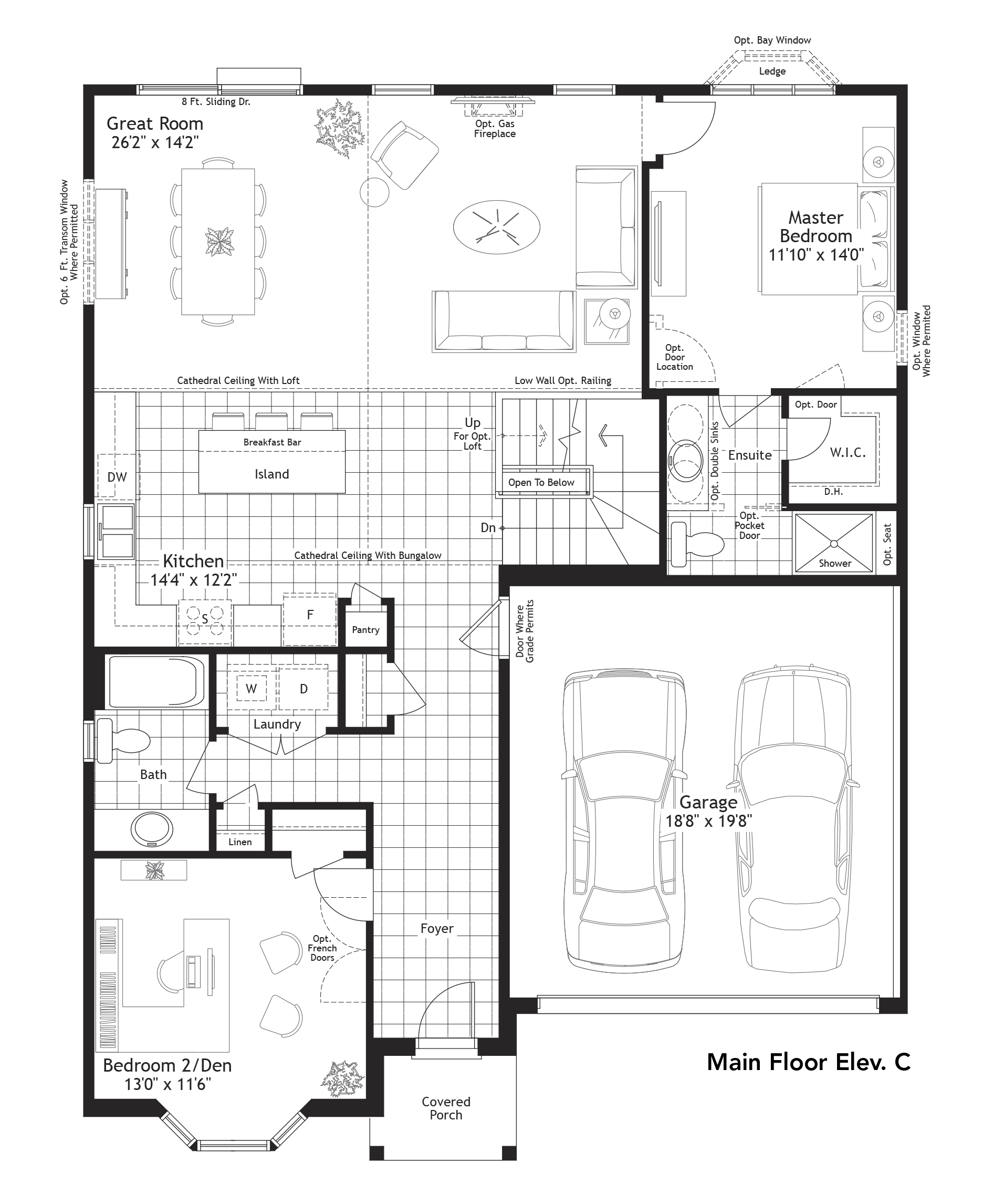 Lakeside Village Port Hope The Rosedale (Bungalow) Floor Plans